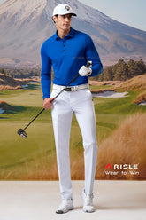 Áo Polo Golf Nam Dài Tay ARISLE LS Cobalt Blue